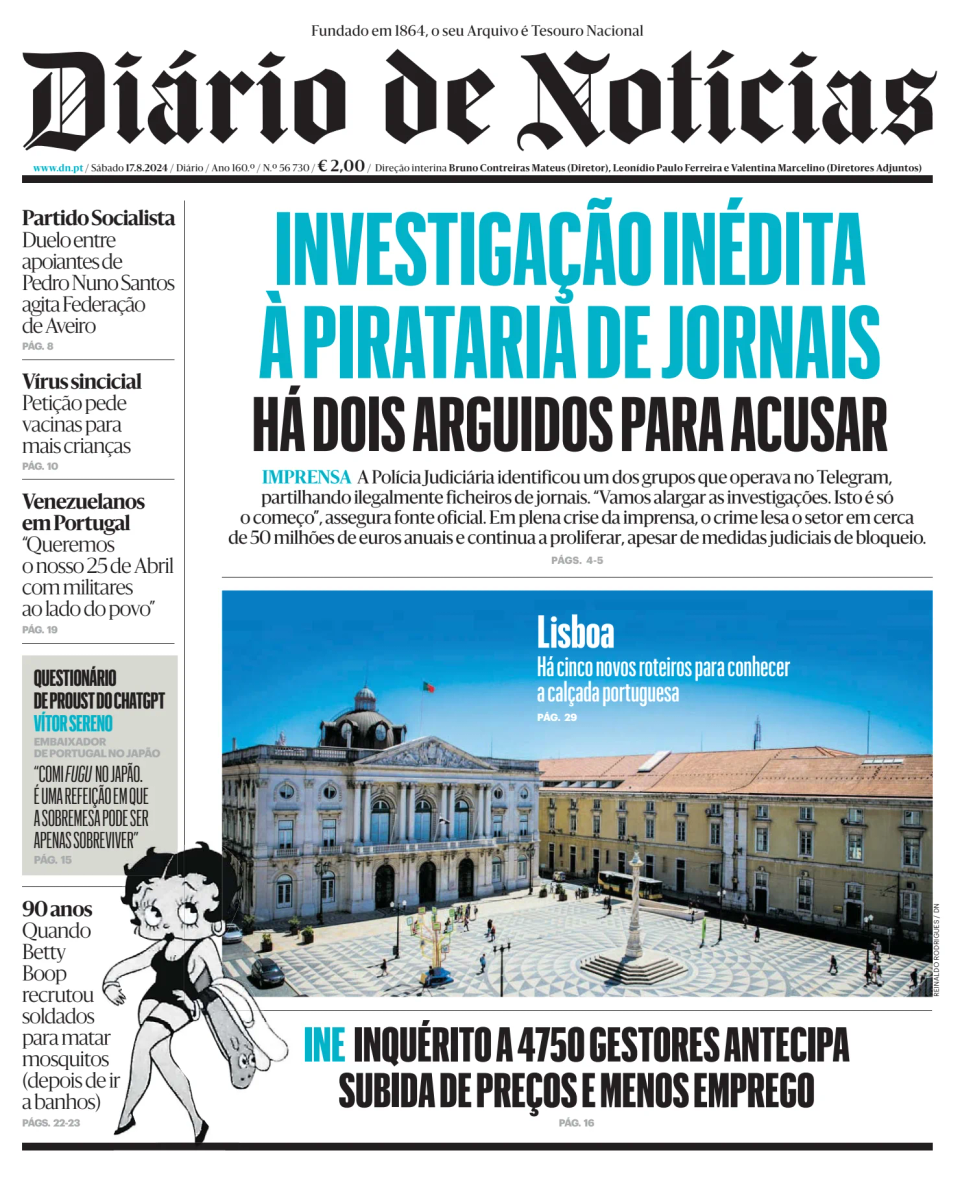 Prima-pagina-Diario de Noticias-edizione-di-oggi-20240817